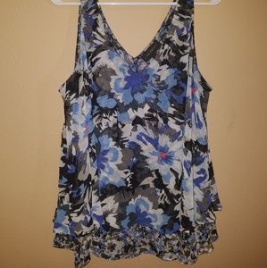 Lane Bryant Beautiful Blue Floral Tank